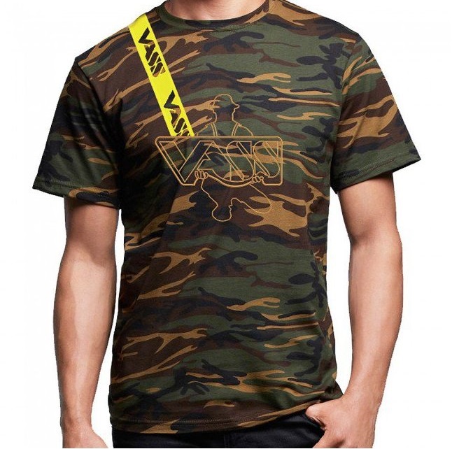 Levně Vass tričko s krátkým rukávem camou-velikost xl
