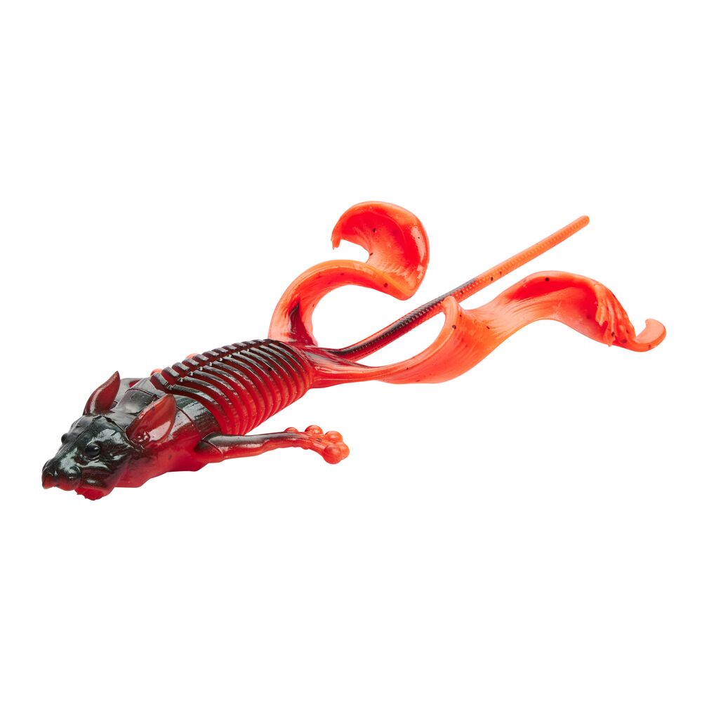 Savage gear gumová nástraha mutant rat soft loose body slow sink black red - 24 cm 42 g