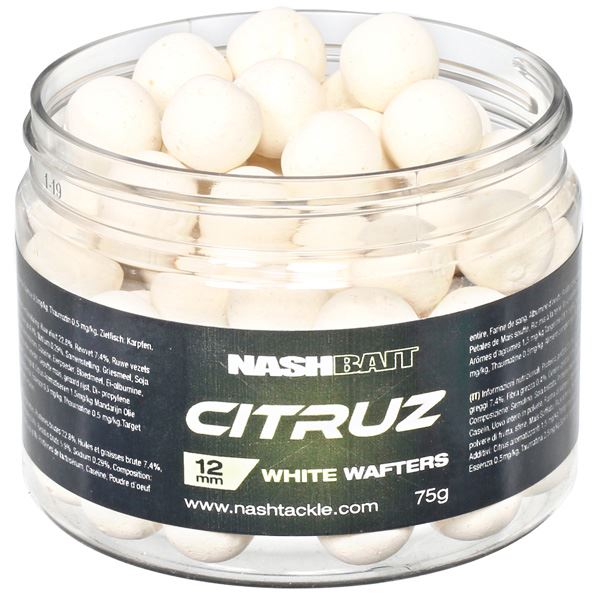 Nash Neutrálně Vyvážené Boilies Citruz Wafters White