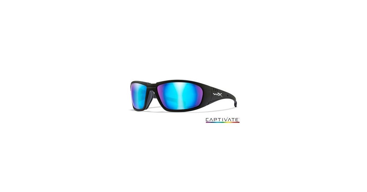 Wiley X Polarizační Brýle Boss Captivate Polarized Blue Mirror Smoke Greymatte Black 9726