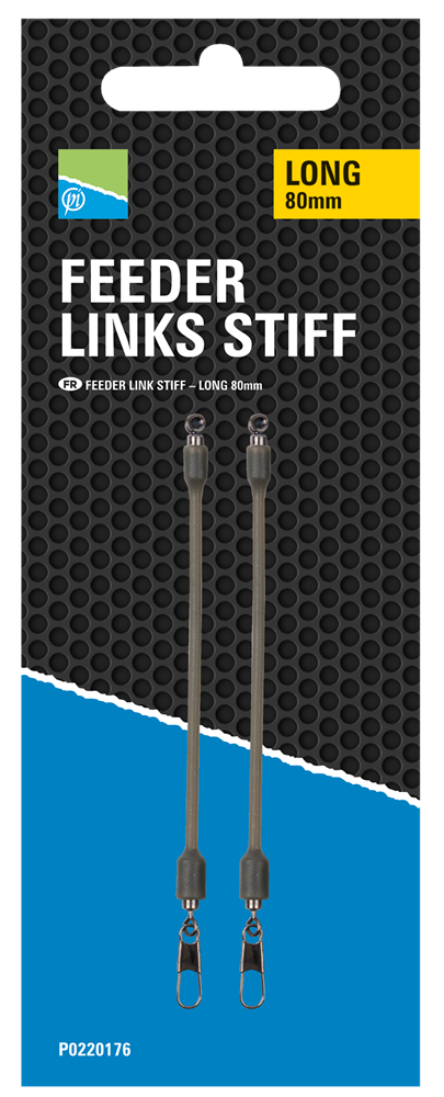 Preston innovations závěska feeder links stiff 2 ks - long 80 mm