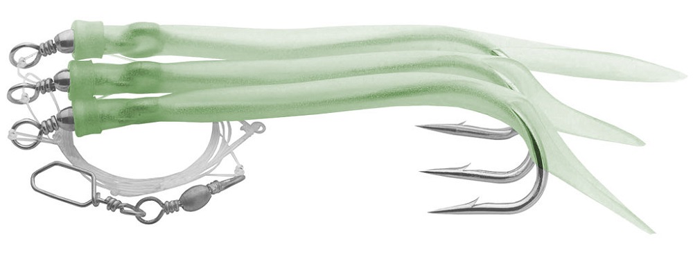 Levně Saenger aquantic návazec 3er gummi makk system zelená 130 cm-velikost háčku 8/0
