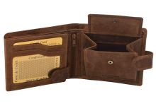 Mercucio Rybářský Dárkový Set Kapr - Pánská Peněženka a Kožený Opasek Tmavý Hladký (4)