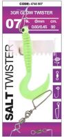 Spro Návazec Na Tresky Salt Twister Glow 90 cm - Háček 1/0 Hmotnost 5 g