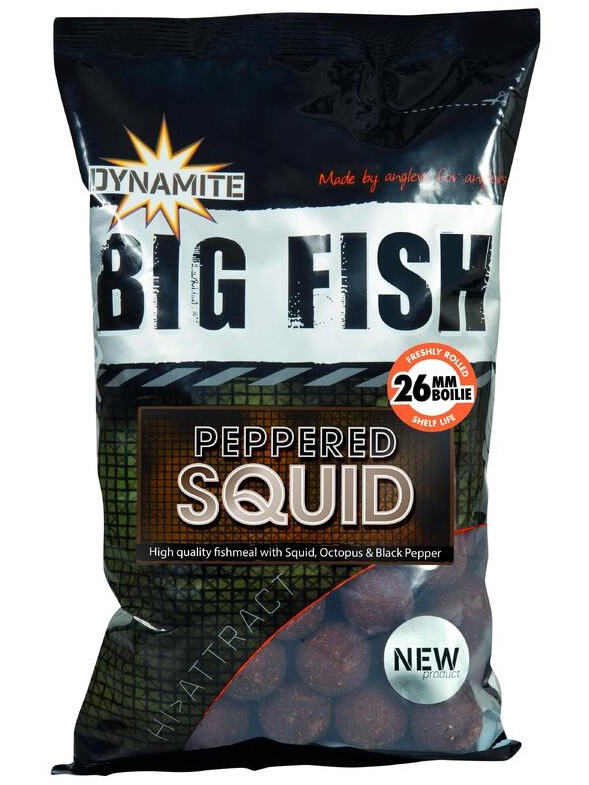 Dynamite baits boilies big fish peppered squid - 1 kg 26 mm