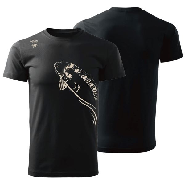Giants Fishing Tričko Pánské Plavající Kapr Černé