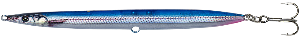 Savage gear sandeel pencil sinking blue silver uv - 9 cm 13 g