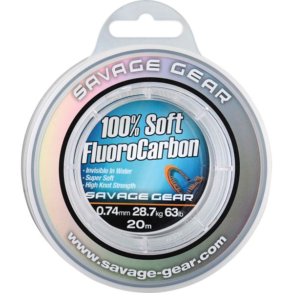 Savage Gear Fluorocarbon Soft Fluoro Carbon 40 m - Průměr 0,36 mm / Nosnost 8,4 kg 17 lb