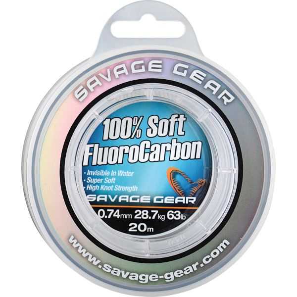 Savage Gear Florocarbon Soft Fluoro Carbon 20 m - Průměr 0,60 mm / Nosnost 21.6kg 48lb