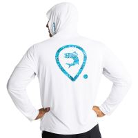Adventer & Fishing Funkční Hoodie  UV Tričko White Bluefin (7)