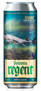 Bohemia regent pivo vodní říše jeseter sibiřský 0,5 l