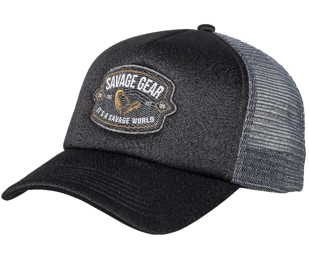 Levně Savage gear kšiltovka badge trucker cap black