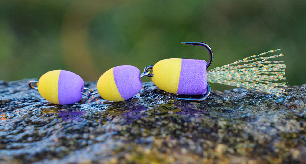 Levně Redbass mandula yellow/purple - l 75 mm 3,3 g