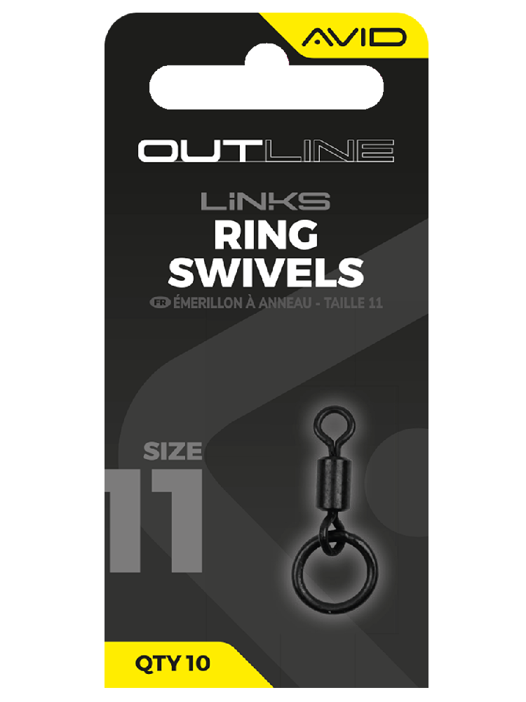 Levně Avid carp obratlík s kroužkem outline ring swivel - velikosti 11