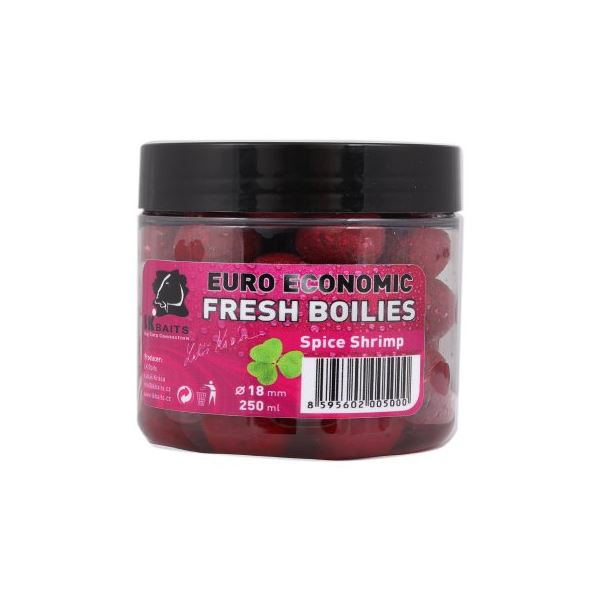 LK Baits Boilie Fresh Euro Economic Spice Shrimp 18 mm 250 ml