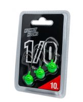 Monkey Lures Jigová Hlavička MNKY Hook Green White 3 ks 1/0