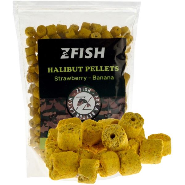 Zfish Pelety Halibut Pellets Strawberry Banana 1 kg
