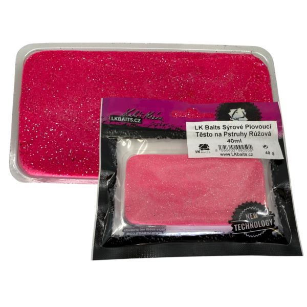 LK Baits Sýrové Plovoucí Těsto Na Pstruhy Růžová 40 ml