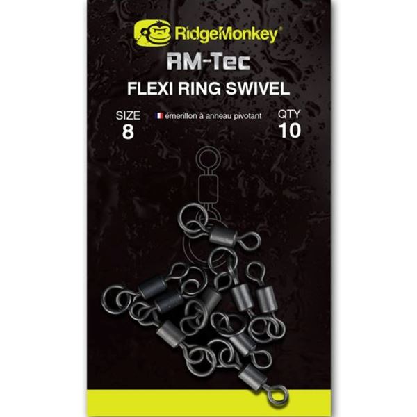 RidgeMonkey Obratlík RM-Tec Flexi Ring Swivel 10 ks