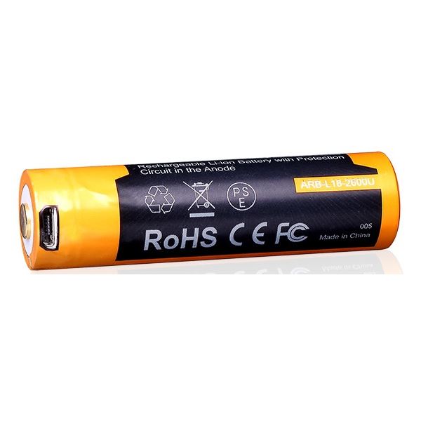 Fenix Dobíjecí USB Baterie 18650 2600 mAh Li-Ion