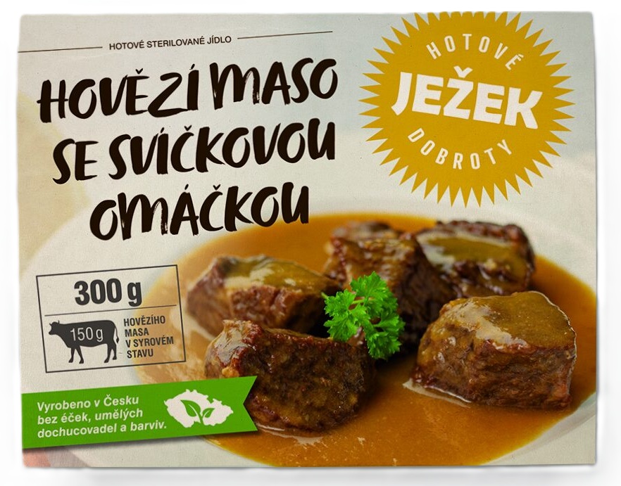 Levně Ježkovy krabičky hovězí maso se svíčkovou omáčkou 300 g
