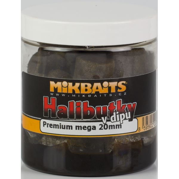 Mikbaits Chytací Halibutky v dipu 20 mm 250 ml