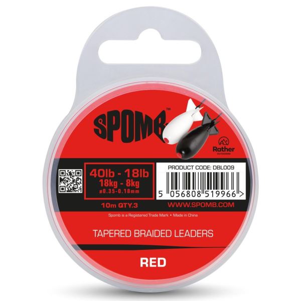 Spomb Splétaná Šňůra Tapered Braided Leaders 0,18-0,35 mm 3x10 m