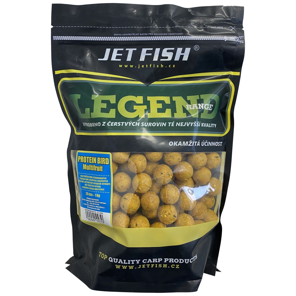 Levně Jet fish boilie legend range protein bird multifruit - 220 g 16 mm
