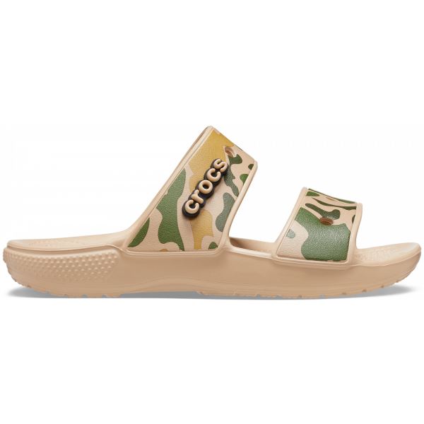 Crocs Sandály Classic Crocs Printed Camo Sandal Chai/Tan