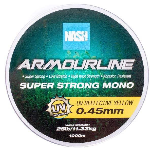 Nash Vlasec Armourline Super Strong Mono UV Yellow 1000 m