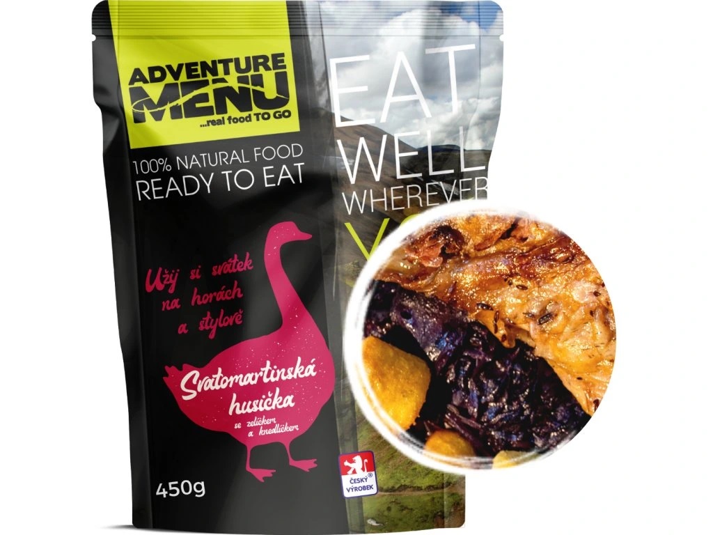 Adventure menu svatomartinská husička se zelíčkem a knedlíčkem