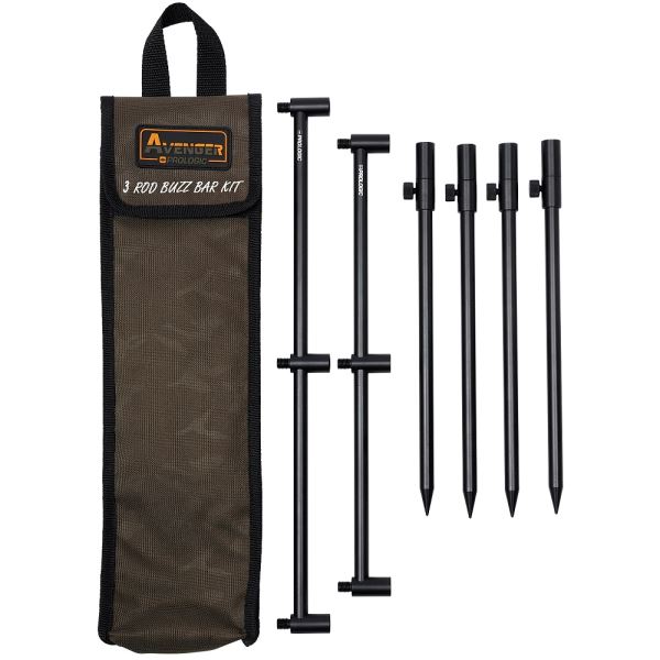 Prologic Set Vidliček A Hrazd Avenger Rod Buzz Bar Kits Carrycase 3