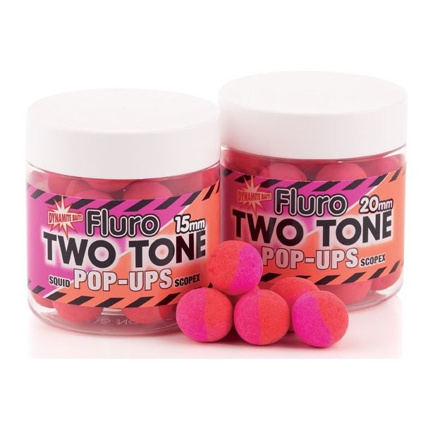 Dynamite Baits Pop-Ups Fluro Two Tone Squid & Scopex