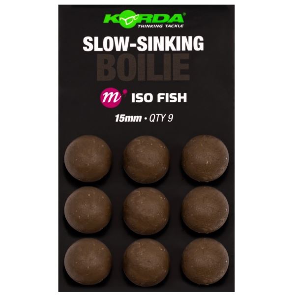 Korda Umělé Boilie Slow Sinking Boilie ISO Fish 9 ks