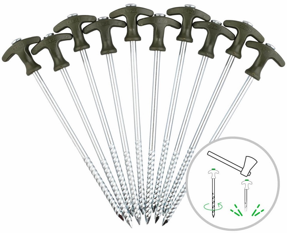 Zfish kolíky bivvy peg set 10 ks - 25 cm