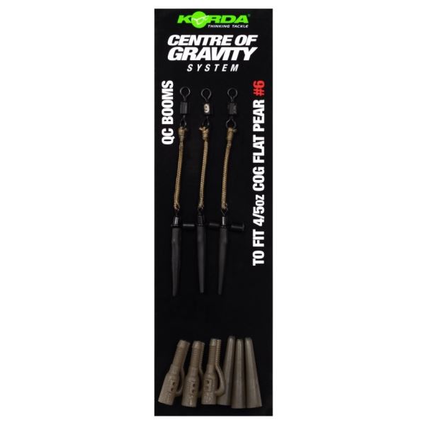Korda Montáž Centre Of Gravity Boom QC Flat Pear 3 ks