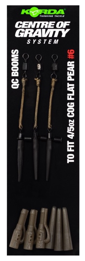 Korda montáž centre of gravity boom qc flat pear 3 ks - 4/5 oz