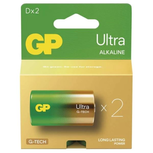 GP Batteries Alkalická Baterie GP Ultra D (LR20) 2 ks