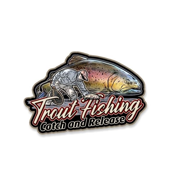 4ANGLERSDESIGN Samolepka 51 Trout Fishing