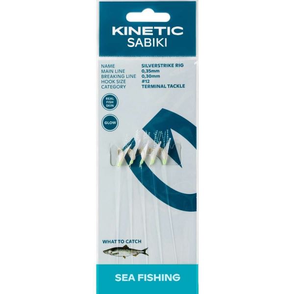 Kinetic Návazec Sabiki SilverStrike Fishskin Flash 150 cm