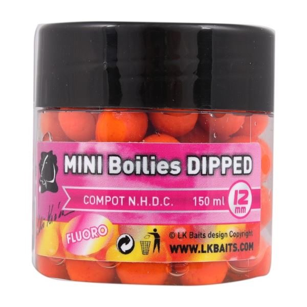 LK Baits Mini Boilies In Dip Compot NHDC 12 mm 150 ml