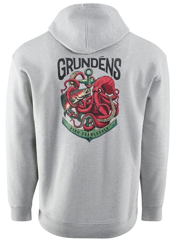 Grundéns mikina displacement dwr hoodie octo-trout athletic heather - xl