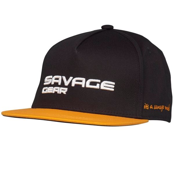 Savage Gear Kšiltovka Flat Peak 3D Logo Cap One Size Black Ink