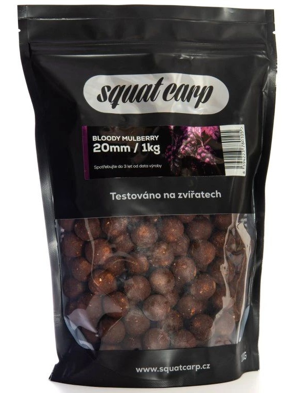 Levně Squat carp boilies bloody mulberry - 5 kg 20 mm