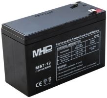 MHPower Olověný Akumulátor MS7-12 AGM 12 V 7 Ah Faston F2 6,3 mm