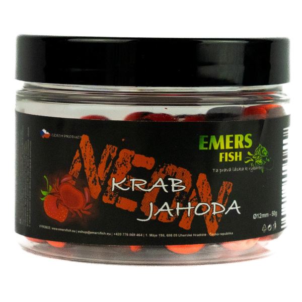 Emersfish Boilie Neonky Jahoda Krab 50 g