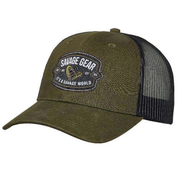 Savage Gear Kšiltovka Badge Trucker Cap Green
