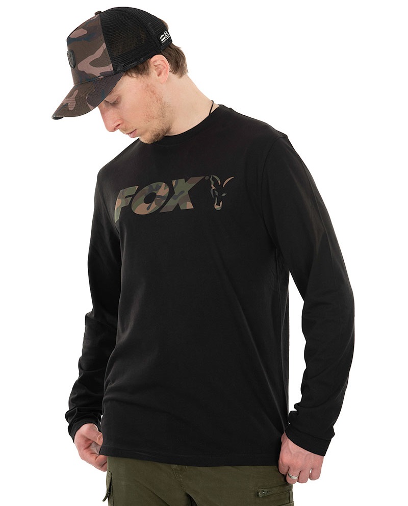 Levně Fox triko long sleeve black camo t shirt - s