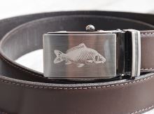 Kožený Společenský Pásek Hnědý Kapr