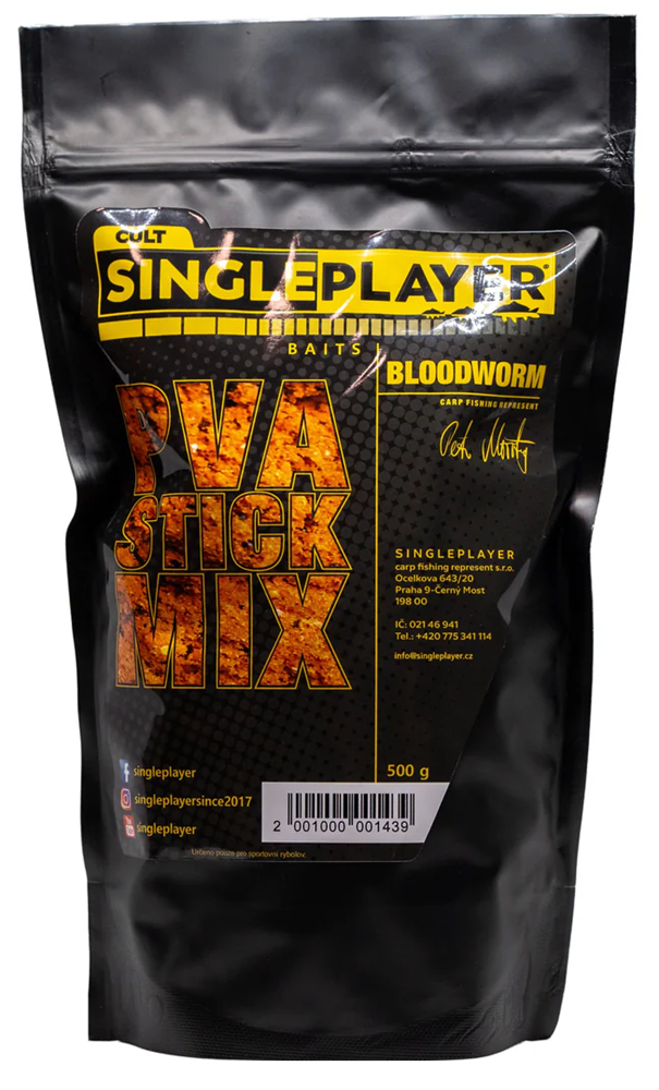 Levně Singleplayer pva stick mix bloodworm 500 g